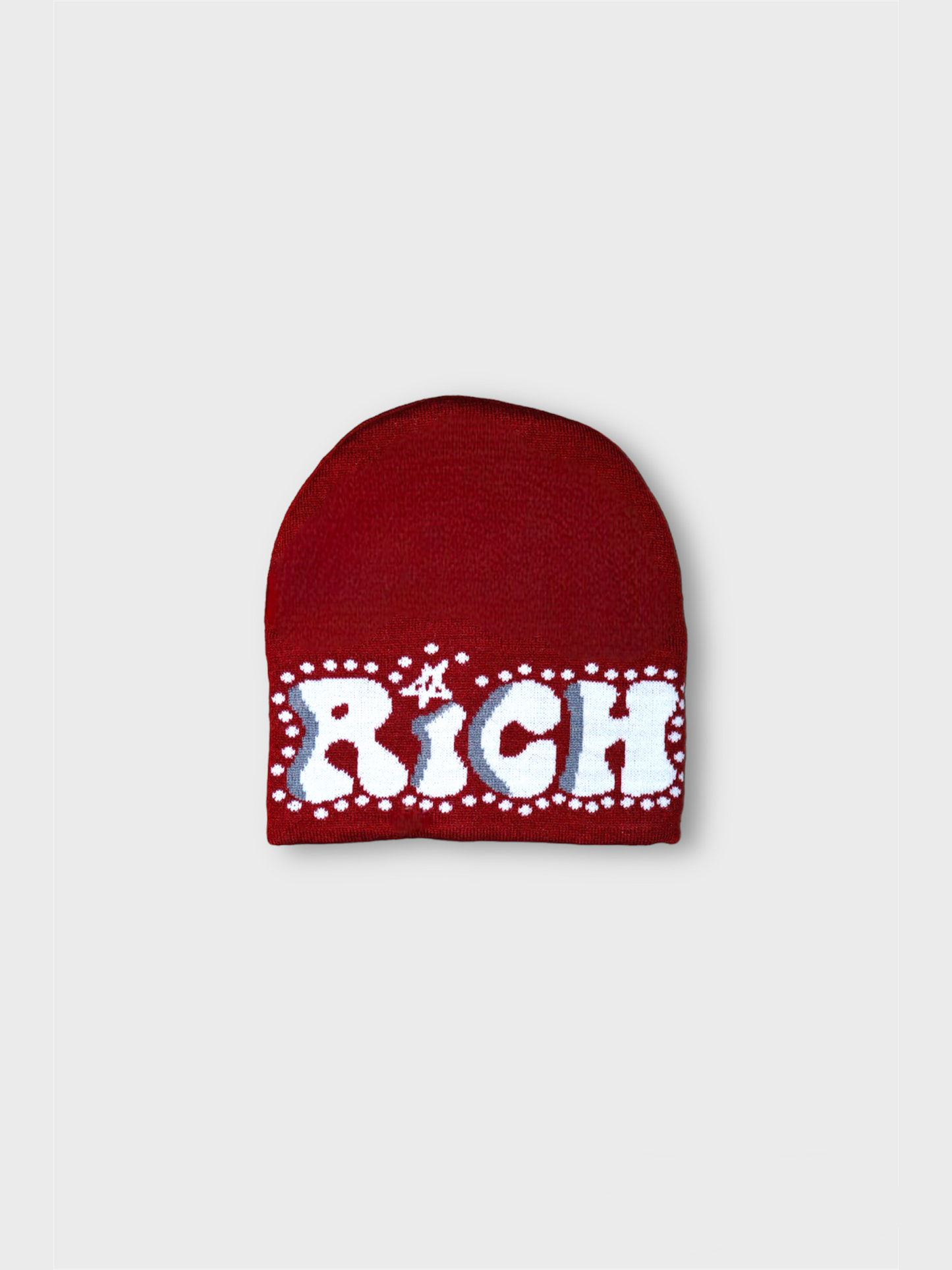 RICH REVERSIBLE BEANIE- RED/WHITE